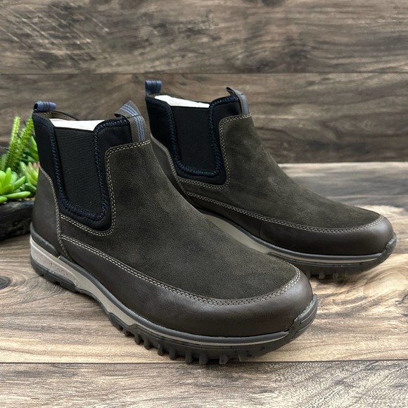 NIB Earth Elements 10.5M Skill Chukka Snow Winter Lug Sole Boots Suede Charcoal - Picture 4 of 11